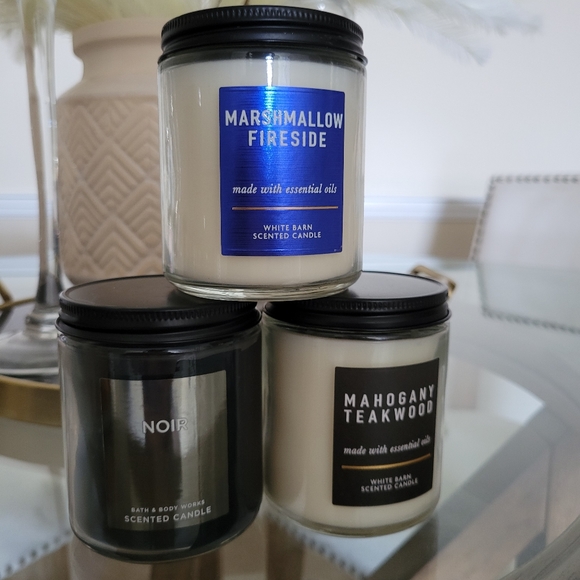 BUNDLE OF 3 BATH & BODY WORK SINGLE WICK CANDLES